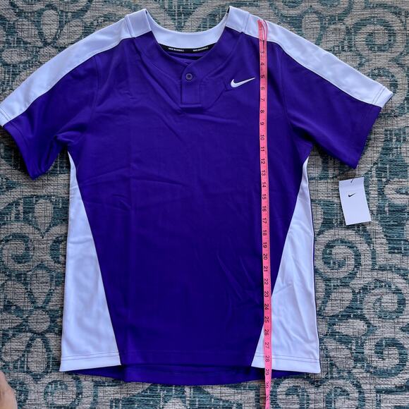 Nike‎ Team Engineered Baseball Men's Jersey Purple White NWT - Size M - Picture 7 of 9